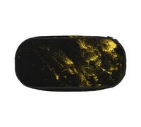 HDTVTV Black Gold Fashion Pencil Pouch Pen Case Portable Pencil Bag with Zipper Cosmetic Pouch Bag