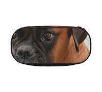 HDTVTV Boxer Dog with Sad Face Pencil Pouch Pen Case Portable Pencil Bag with Zipper Cosmetic Pouch Bag