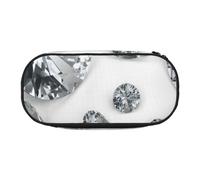 HDTVTV Gems Diamond Jewelry Jewels Luxury Printed Pencil Pouch Pen Case Portable Pencil Bag with Zipper Cosmetic Pouch Bag