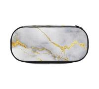 HDTVTV Gold Marble Pencil Pouch Pen Case Portable Pencil Bag with Zipper Cosmetic Pouch Bag