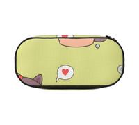 HDTVTV Kawaii Raccoon Cute Pencil Pouch Pen Case Portable Pencil Bag with Zipper Cosmetic Pouch Bag
