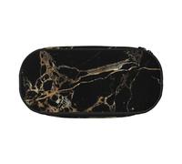 HDTVTV Marble Black Gold Pencil Pouch Pen Case Portable Pencil Bag with Zipper Cosmetic Pouch Bag