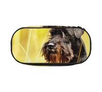 HDTVTV Miniature Schnauzer Pets Black Dogs Pencil Pouch Pen Case Portable Pencil Bag with Zipper Cosmetic Pouch Bag