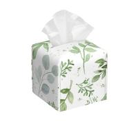 HDTVTV Modern Nature Sage Green Polyvinyl Chloride (PVC) Tissue Box Holder