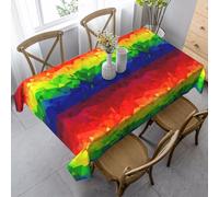 HDTVTV Rectangular Tablecloth, Washable, Suitable For Birthday Parties And Coffee Table Decoration, 35 X 55 Inches.Colorful Rainbow Tie