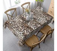 HDTVTV Rectangular Tablecloth, Washable, Suitable For Birthday Parties And Coffee Table Decoration, 35 X 55 Inches.Leopard Design Pattern