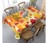 HDTVTV Rectangular Tablecloth, Washable, Suitable For Birthday Parties And Coffee Table Decoration, 35 X 55 Inches.Autumn Maple Leaves Falling Golden Leaf Harvest Orange Red Yellow