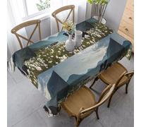 HDTVTV Rectangular Tablecloth, Washable, Suitable For Birthday Parties And Coffee Table Decoration, 35 X 55 Inches.Border Collie Dogs Pets Grassland Black Border