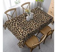HDTVTV Rectangular Tablecloth, Washable, Suitable For Birthday Parties And Coffee Table Decoration, 35 X 55 Inches.Leopard Design