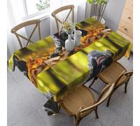 HDTVTV Rectangular Tablecloth, Washable, Suitable For Birthday Parties And Coffee Table Decoration, 35 X 55 Inches.German Shorthaired Pointer Autumn Pets Dogs