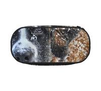 HDTVTV Saint Bernard Dog Pencil Pouch Pen Case Portable Pencil Bag with Zipper Cosmetic Pouch Bag