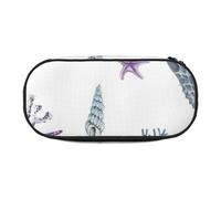 HDTVTV Seahorse Coral Starfish Sea Summer Pencil Pouch Pen Case Portable Pencil Bag with Zipper Cosmetic Pouch Bag