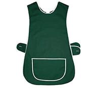 HDUK High Quality Large Apron with Front Pocket for Work and Household Tasks Green dark green Large