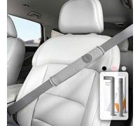 HDVDETYY 2025 Set of 2 Extra Long Seat Belt Pads [No Neck Chafing] [Protect Your Clothes] Premium Soft Suede for Maximum Experience