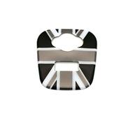 HDX Gray/Black Union Jack UK Flag ABS Sticker Cover Trim Cap for Mini Cooper ONE S JCW F Series F55 Hardtop F56 Hatchback F57 Covertible 2016-up (Cigarette Lighter USB AUX Panel)