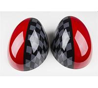 HDX JCW Design John Cooper Works ABS Sticker Cover Trim Cap for Mini Cooper ONE S JCW R56 Hatchback R57 Covertible R58 Coupe R59 Roadster 2010-2016 (Side Wing Mirror Cap with Non Power Folding)