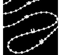 HDXH 1 PCS 10 Meter 100 clips Vertical Blind Bottom Chain for 3.5 Inch/ 89mm Slats,vertical blind chain,vertical blinds repair parts for 3.5 Inch/ 89mm Blind Bottom Chain Slats(10Meter Long,White)