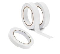 HDXH 3 Pcs Rolls Double Sided Adhesive Clear Sticky Tape,Adhensive Sticky Tapes for DIY Craft,Card Making,Gift,Photos,Wallpaper,Documents-15mm/10mm/8mm Wide and 8 m Long(white)