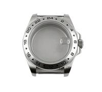 HDXSGNT 40mm NH34 NH35 NH36 NH38 NH70 NH72 Sapphire Glass Watch Case 24 Hours Fixed Bezel Solid Steel ETA2824 PT5000 Case Screw Crown, Solid Back A, NH34 NH35 NH36 Case