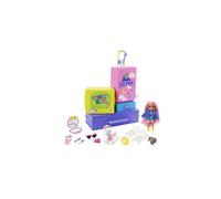 Barbie HDY91 Extra Pets & Minis Travel Playset with 2 Pet Puppies & Exclusive Doll, Pool, Slide, Party Room & Accessories, Toy Gift for Children from 3 Years