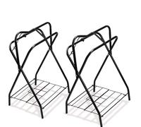 HDYEGIOU 2Pack Saddle Rack Portable Folding Horse Saddle Stand for English and Western Saddles,28" L x 19" W x 37.5" H,Black