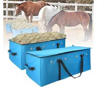 HDYEGIOU 2Pcs Hay Bale Storage Bag,Heavy Duty 1200D Oxford Fabric Hay Bale Bag Extra Large Horse and Livestock Hay Bag,45*19.7*18.5 Inch