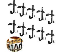 HDYEGY 10Pcs Horse Bridle Rack Heavy Duty Wall Mounted Bridle Holder Bridle Hook with Screws for Horse Barn Tack Room