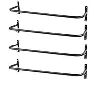 HDYEGY 4Pcs Blanket Rack with Bridle Hooks,Wall Mounted Removable Horse Blanket Bar for Hanging Horse Blankets Pads Saddle Blankets,34 Inch, Black