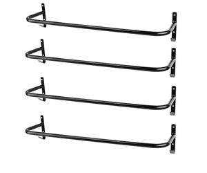 HDYEGY 4Pcs Blanket Rack with Bridle Hooks,Wall Mounted Removable Horse Blanket Bar for Hanging Horse Blankets Pads Saddle Blankets,34 Inch, Black