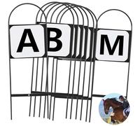 HDYEGY 8Pcs Dressage Letters Arena Markers,Metal Dressage Arena Letters Dressage Equipment for Equestrian Athletes and Events Includes Letters A,B,C,E,F,H,K,M