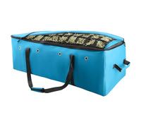 HDYEGY Hay Bale Bag,Heavy Duty 1200D Oxford Fabric Slow Feed Hay Bag Extra Large Hay Bale Storage Bag with Top Slow Feed Design for Horse, Goat, Donkeys,45x19.7x18.5 Inch,Blue