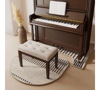 HDYNUZ Upright Piano Rug, Piano Carpet for Upright Pianos Sound Dampening Non-Slip Carpet Acoustic Pads Shock Absorption and Heat Insulation Piano Rug Mat (Color : D, Size : Bench rug110*110cm)