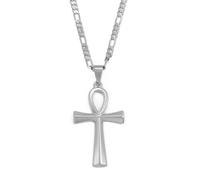Hdyrpex Ancient Egypt Symbol Ankh Pendant Necklace For Women Men Nile Key African Amulet Stainless Steel Pendant Necklace