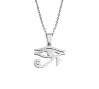 Hdyrpex Ancient Symbol Egypt Eye Pendant Necklaces For Women Men African Amulet Egyptian Stainless Steel Pendant Necklace