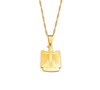 Hdyrpex Egypt Eagle Pendant Necklace For Women Men Egyptians Stainless Steel Pendant Necklace