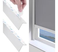 HDYZJQ 2 Pcs Blackout Pvc Light Blocking Strips For Window Shades And Blinds, L Shape Light Blockers Along The Sides Of Blackout Blinds, Custom Size(White,30in (76cm))