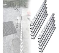 HDYZJQ 4 3 2 Inch Slim Channel Drain Kit Outdoor, Stainless Steel Narrow Trench Drain System For Driveway/Yard/Patio, 6.5ft Extra Long Rain Water Drainage Gutter(10 pack,2x2 (5x5cm))