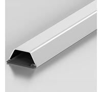HDYZJQ Cable Management Channel Self Adhesive, Wire Hiders for Tv On Wall, Waterproof Aluminium Alloy Cable Trunking for Home Offices Under Desk, 100cm Long (Color : Silver, Size : WxH-30x13mm)