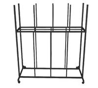 HDYZJQ Carton Storage Rack with Caster Wheels, Portable Cardboard Box Divider Organizer Cart for Warehouse Factory, Moving Black Iron Display Stand(135x60x150cm-Hold 100-150 Pcs)