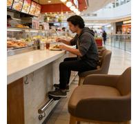 HDYZJQ Round Foot Rest Rail for Bar Kitchen Island Dining Tables, 2ft 4ft 5ft 6ft 8ft 10ft 12ft 15ft 20ft Customisable Foot Support Rod, Indoor Outdoor Wall Mount Balustrade(Silver,L 3ft (91cm))