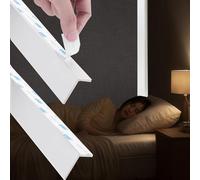 HDYZJQ Sleepy Time Tracks Light Blocking Strips, L-shaped Blind Light Gap Blocker For Bedroom Offices Camper Vans, Cuttable Pvc Light Blocking Slot(White,235cm/93in/7.7ft)