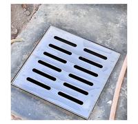HDYZJQ Square 304 Stainless Steel Catch Basin Drain Grate, 4 6 8 10 12 Inch Floor Drain with Removable Cover Grid Grate, Decorative Gutter Cover for Outside Garage Concrete(H2cm-10x10cm(3.9x3.9in))
