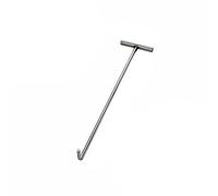 HDYZJQ T-type Hand Pull Hook Stainless Steel, 15 26 35inch Long Sewage Manhole Cover Hooks, Metal Pulling Hook for Cargo Basket/Rolling Shutter Door (Color : No Tip, Size : 88cm/34.6in)