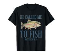 He Called Me to Fish Christian Fishing T-Shirt Matthew 4:19 T-Shirt