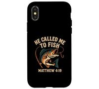 He Called Me To Fish Matthew 4:19 Christian Fishing Case for iPhone X/XS