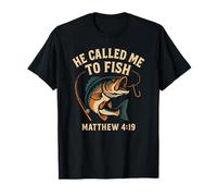 He Called Me to Fish Matthew 4:19 Christian Fishing T-Shirt