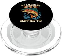He Called Me To Fish Matthew 4:19 Faith Fishing Fisherman PopSockets PopGrip for MagSafe