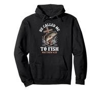 He Called Me To Fish Matthew 4:19 Jesus Fishing Fisherman Pullover Hoodie