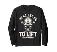 He Called me to Lift Christian Faith Gym Lifting Long Sleeve T-Shirt