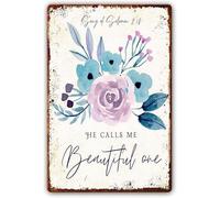 He Calls Me Beautiful One Song Of Solomon 210 Metal Signs Bible Verses Wall Decor Scripture Art For Women Prints Living Room Painting Tin Sign 6x8 Inch